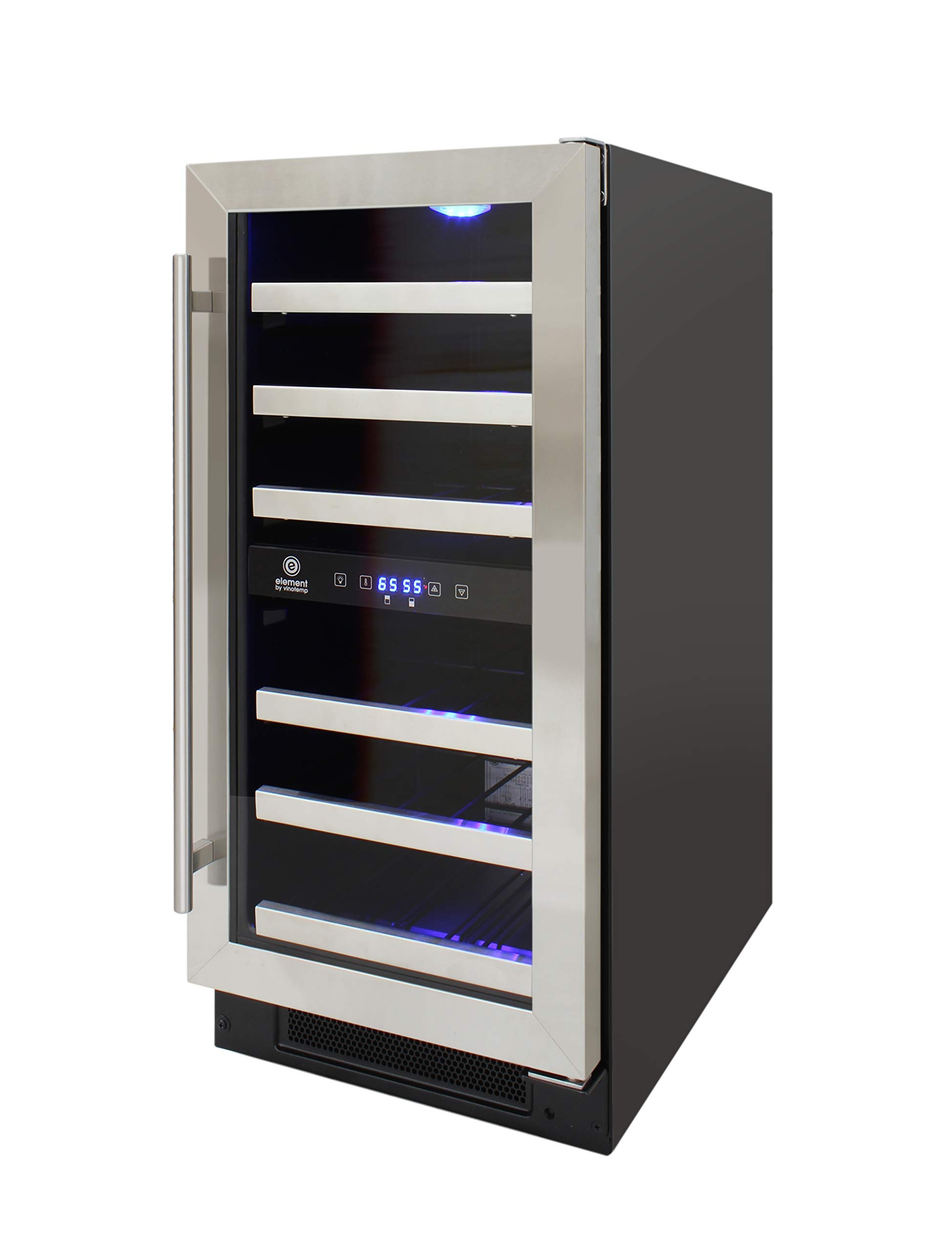 Vinotemp 28-Bottle Dual-Zone Wine Cooler (Stainless)