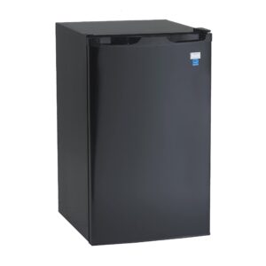 avanti avarm4416b refrigerators, glass shelves, door freezer compartment, defrost, energy star, 4.4 cubic feet,black, 33" x 19.3" x 22"