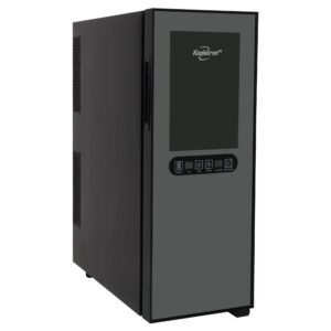 Koolatron 12 Bottle Dual Zone Wine Cooler, Black, Thermoelectric Wine Fridge, 1.2 cu. ft. (33L), Freestanding Wine Cellar, Red, White, Sparkling Wine Storage for Small Kitchen, Apartment, Condo, RV