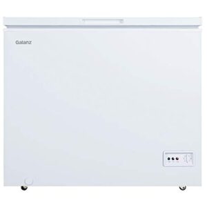 galanz glf70cwed01 manual defrost chest freezer, mechanical temperature control, white, 7.0 cu ft