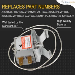 Lifetime 5304513033 Refrigerator Temperature Control Thermostat by Seentech - Compatible With Frigi-daire Kenmore - Repalces: 297216037 5304503436 216715200 297216033