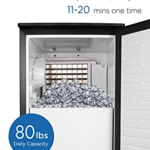 Northair Untercounter Freestanding Ice Maker Daily 80lbs Commercial Built-in Machine with Scoop