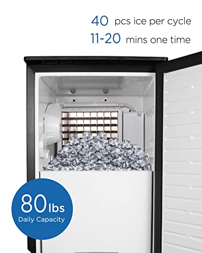 Northair Untercounter Freestanding Ice Maker Daily 80lbs Commercial Built-in Machine with Scoop