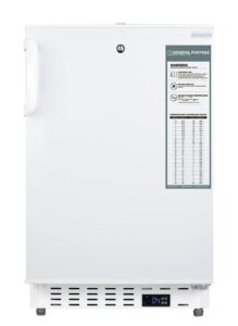 summit appliance ada404ref 20" wide built-in all-refrigerator, ada compliant, factory-installed lock, 3.32 cu.ft capacity, temperature & open door alarms, automatic defrost, adjustable thermostat