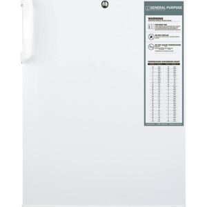 Summit Appliance ADA404REF 20" Wide Built-In All-Refrigerator, ADA Compliant, Factory-installed Lock, 3.32 cu.ft Capacity, Temperature & Open Door Alarms, Automatic Defrost, Adjustable Thermostat