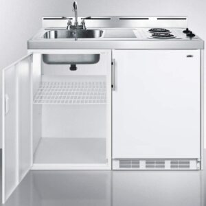 Summit C48EL Kitchen All in One Combination Unit, White