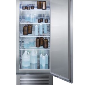 Summit Appliance ARS23ML Pharma-Vac Performance Series 23 Cu.Ft. Upright Pharmacy All-refrigerator in Stainless Steel with Automatic Defrost, Factory-installed Lock, Digital Thermostat