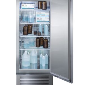 Summit Appliance ARS23ML Pharma-Vac Performance Series 23 Cu.Ft. Upright Pharmacy All-refrigerator in Stainless Steel with Automatic Defrost, Factory-installed Lock, Digital Thermostat