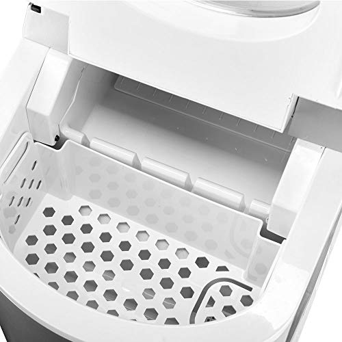 Diophros IPortable Ice Maker Machine for Countertop, Makes 26 lbs of Ice per 24 Hours - 9PCS Bullet Ready in 6-8 Minutes-Electric Ice Making Machine with Ice Scoop and 1.5 lb Ice Storage (Sliver)