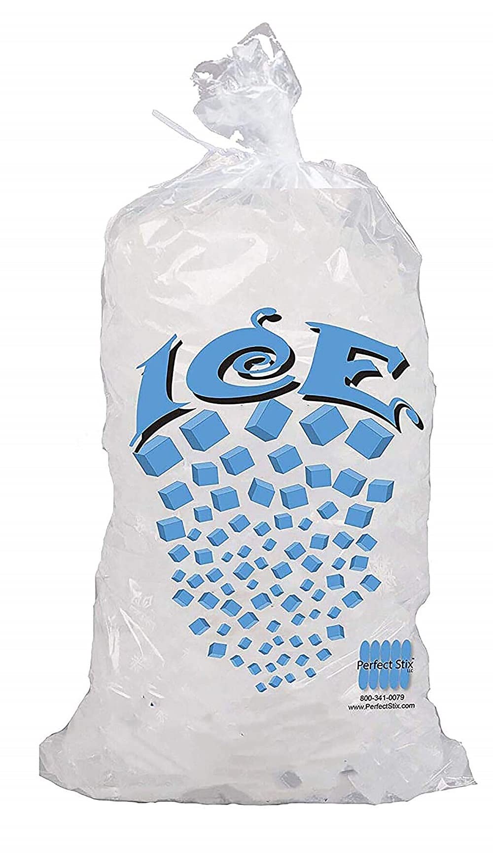 Silonn Countertop Ice Maker (45lbs/Day) + Perfect Stix Icebag10TT-100 Ice Bags (10 lbs) with Twist Tie Enclosure