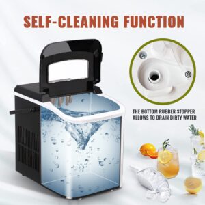 Ice Maker Machine Countertop WANAI Ice Making Machine Make 26.5lbs/24H 9 Ice Cubes Ready in 6-8 Minutes Include Ice Scoop & Basket for Home, Party, Office, Bar, RV
