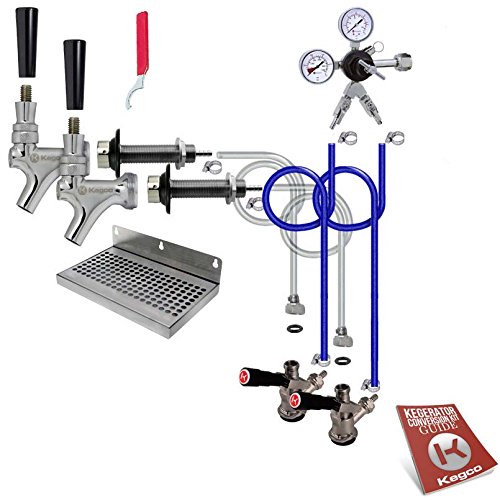 Kegco EBDCK2-542-2_NT Deluxe Two Keg Door Mount Kegerator Conversion Kit No Tank