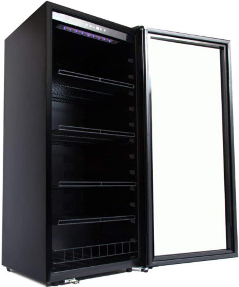 Whynter FWC-1201BB 124 Bottle Freestanding Cabinet Wine Refrigerators Free Standing, One Size, Black