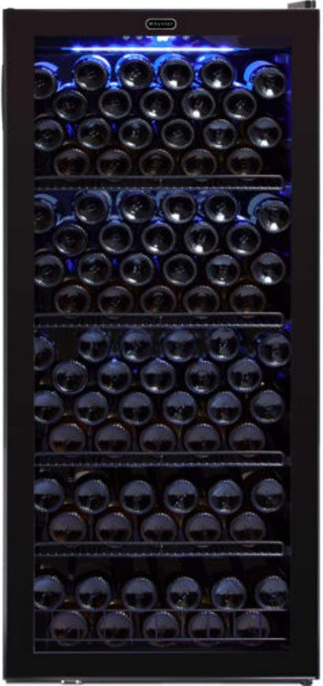 Whynter FWC-1201BB 124 Bottle Freestanding Cabinet Wine Refrigerators Free Standing, One Size, Black