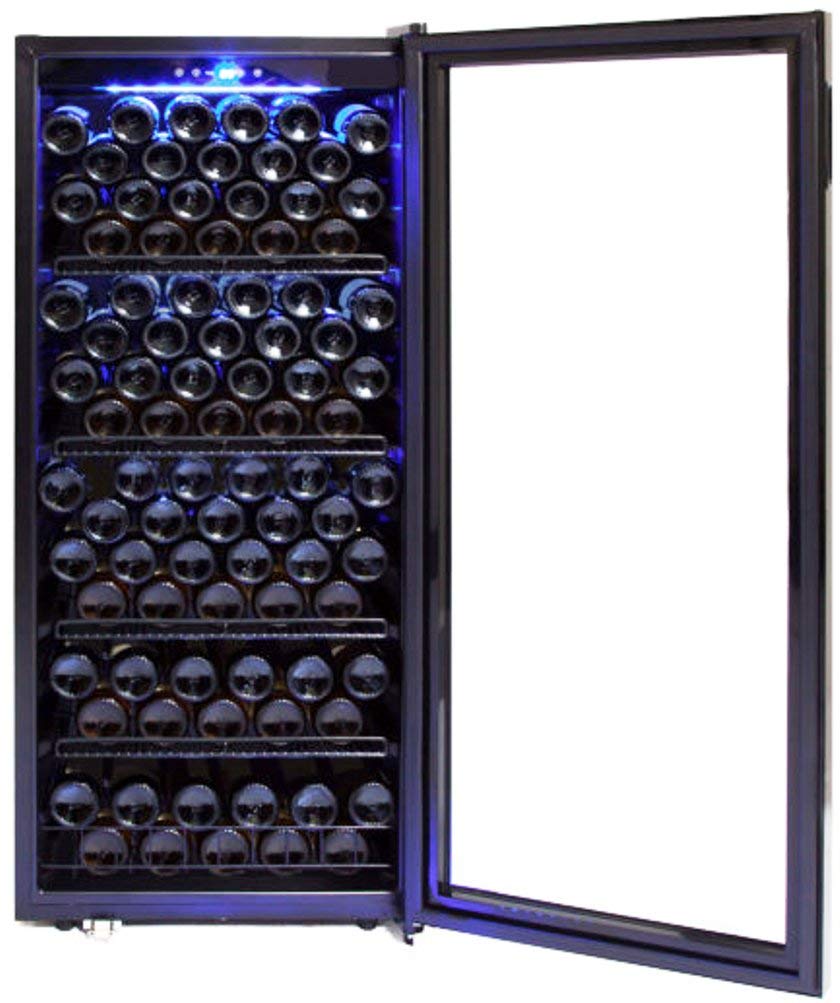 Whynter FWC-1201BB 124 Bottle Freestanding Cabinet Wine Refrigerators Free Standing, One Size, Black