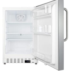 Summit Appliance ALR46WCSS 20" Wide Built-In All-Refrigerator, ADA Compliant, Adjustable Thermostat, 3.53 cu.ft Capacity, Automatic Defrost, Temperature & Open Door Alarms, Interior Light