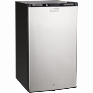 fire magic 20-inch 4.0 cu. ft. compact refrigerator - stainless steel door/black cabinet - 3598