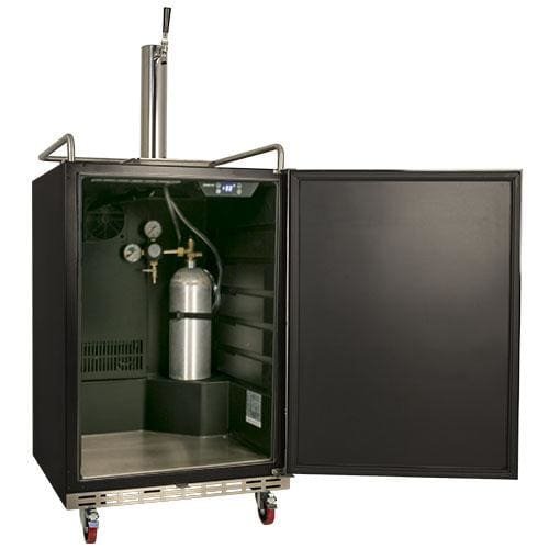 EdgeStar KC7000SS Full Size Built-In Tower Cooled Kegerator - Black and Stainless Steel