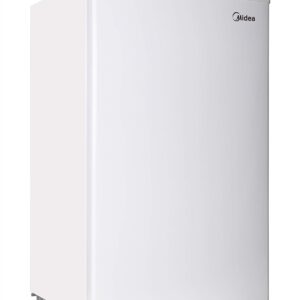 Midea WHS-109FW1 Upright Freezer, 3.0 Cubic Feet, White & COMFEE 3.3 Cubic Feet Solo Series Retro Refrigerator Sleek Appearance HIPS Interior, Energy Saving, Adjustable Legs [Black]