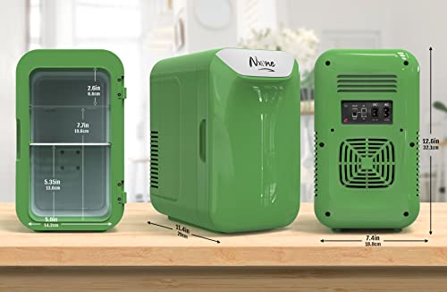 NXONE Mini Fridge,6 Liter/8 Can AC/DC Small Refrigerator,Portable Thermometric Cooler and Warmer Freezer Skincare fridge for Foods,Beverage,Medications, Home,Bedroom,Dorm,Office and Car