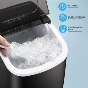 BADALO Countertop Ice Maker, Makes 26 lbs of Ice in 24 Hours