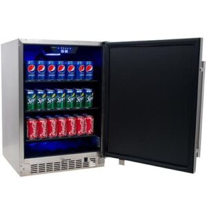 EdgeStar CBR1501SSOD 24 Inch Wide 142 Can Built-In Outdoor Beverage Cooler