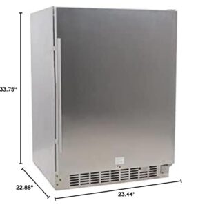 EdgeStar CBR1501SSOD 24 Inch Wide 142 Can Built-In Outdoor Beverage Cooler