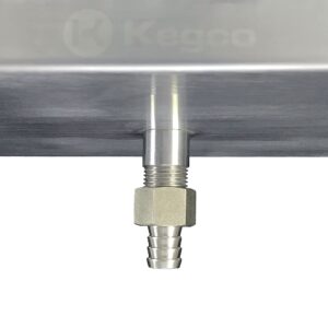 Kegco SECO-1610D 16" x 10" Surface Mount Drip Tray - 3" Column Cut-Out - SS, with Drain