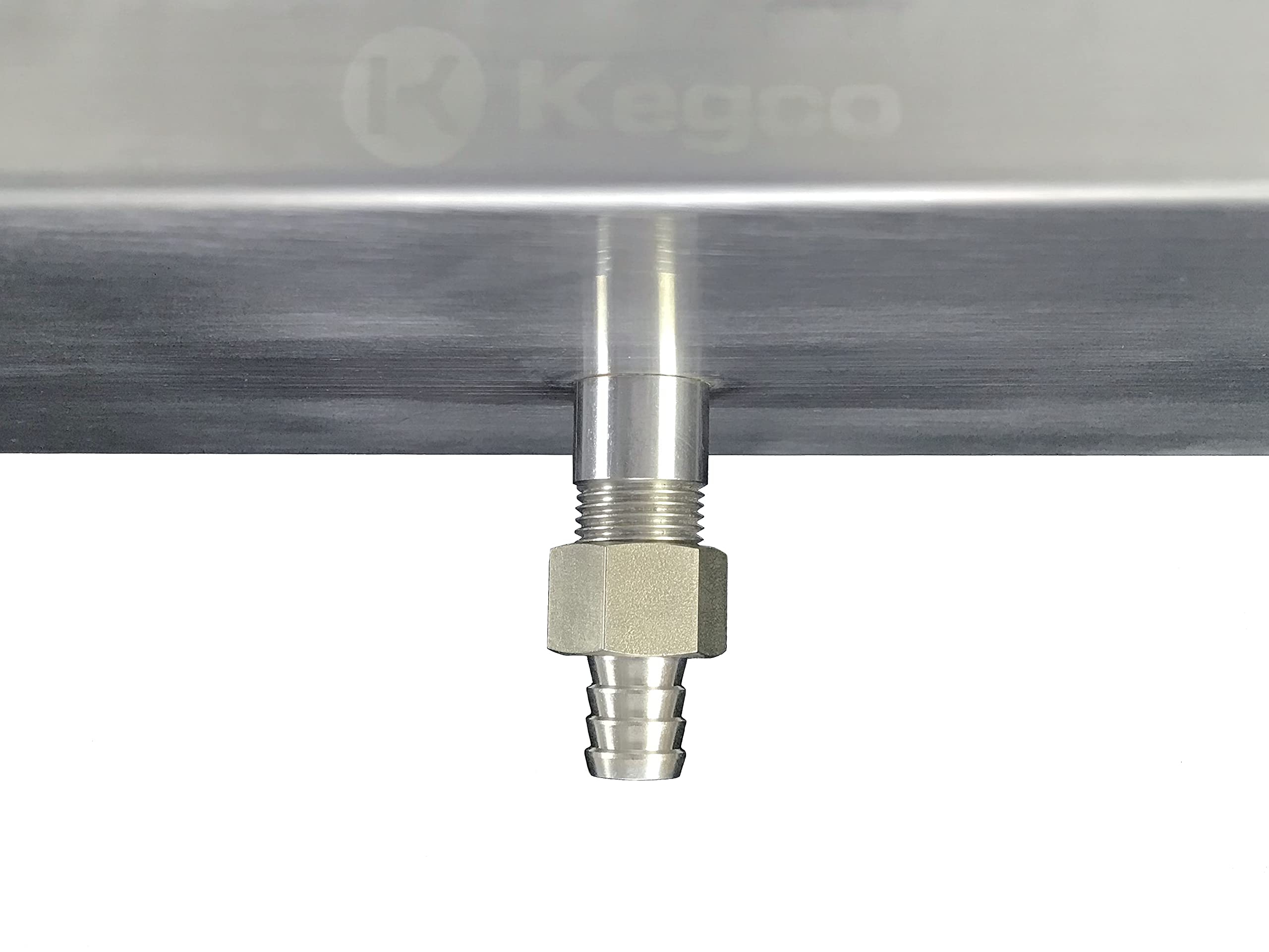 Kegco SECO-1610D 16" x 10" Surface Mount Drip Tray - 3" Column Cut-Out - SS, with Drain