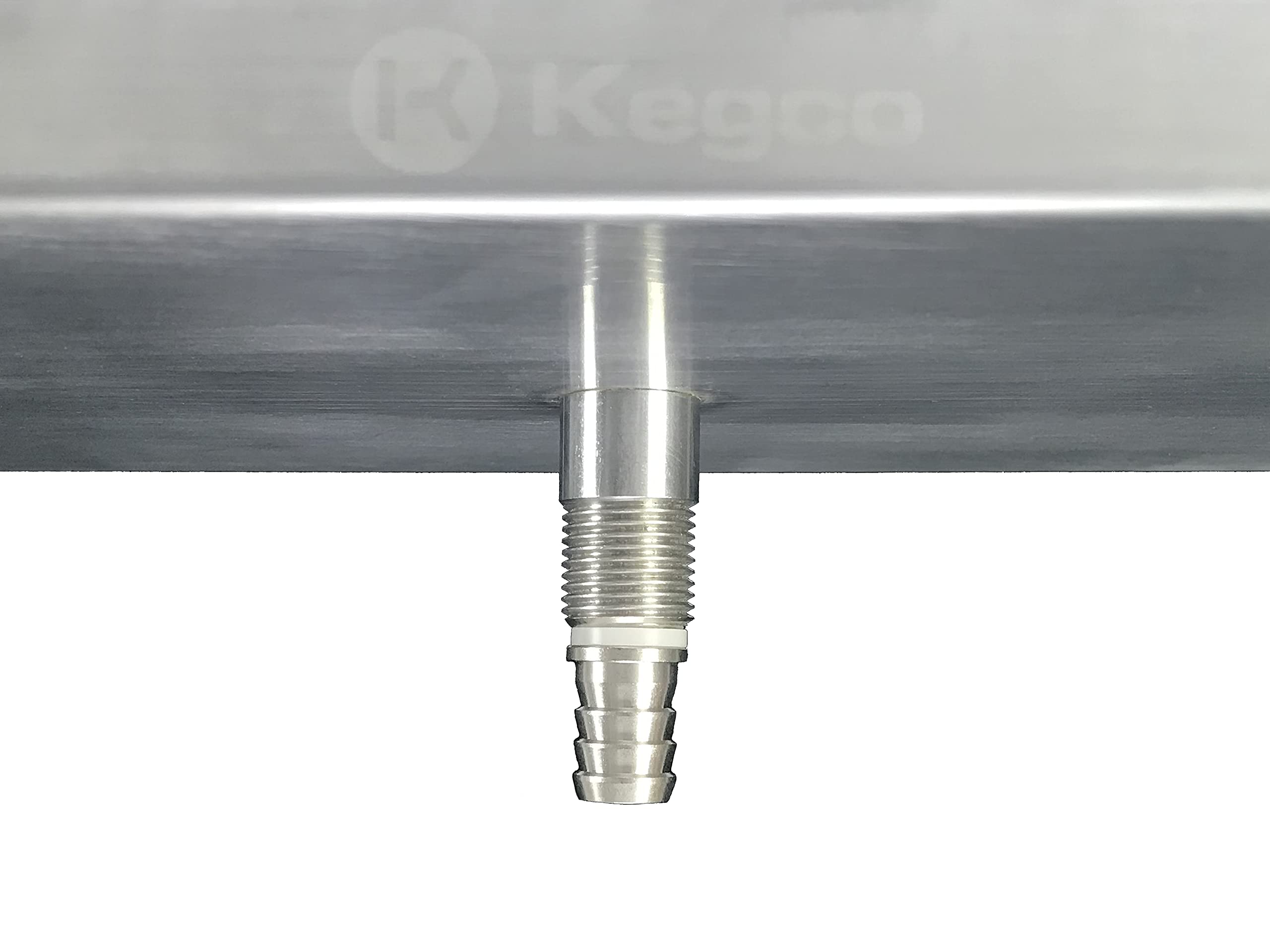 Kegco SECO-1610D 16" x 10" Surface Mount Drip Tray - 3" Column Cut-Out - SS, with Drain