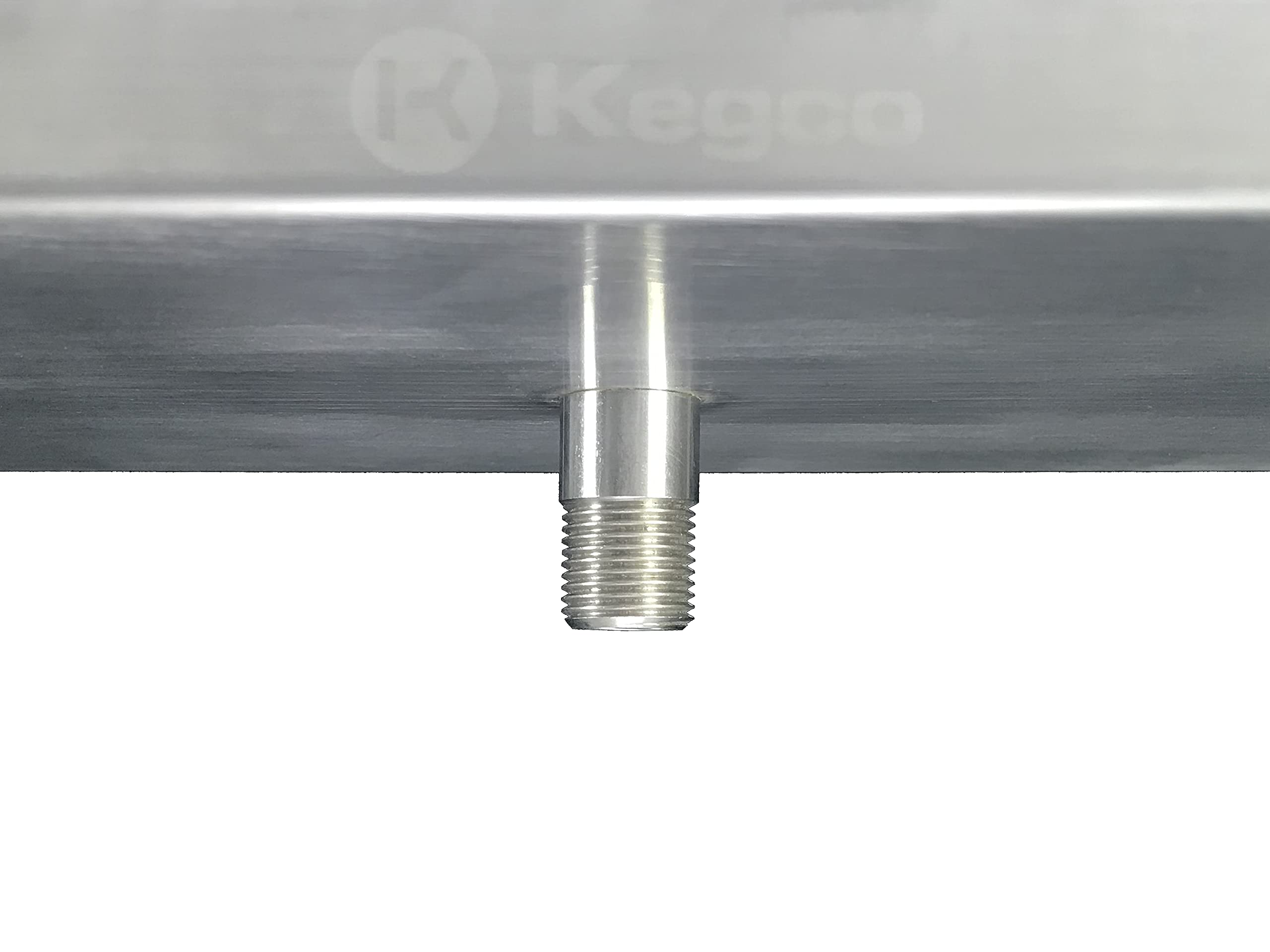 Kegco SECO-1610D 16" x 10" Surface Mount Drip Tray - 3" Column Cut-Out - SS, with Drain