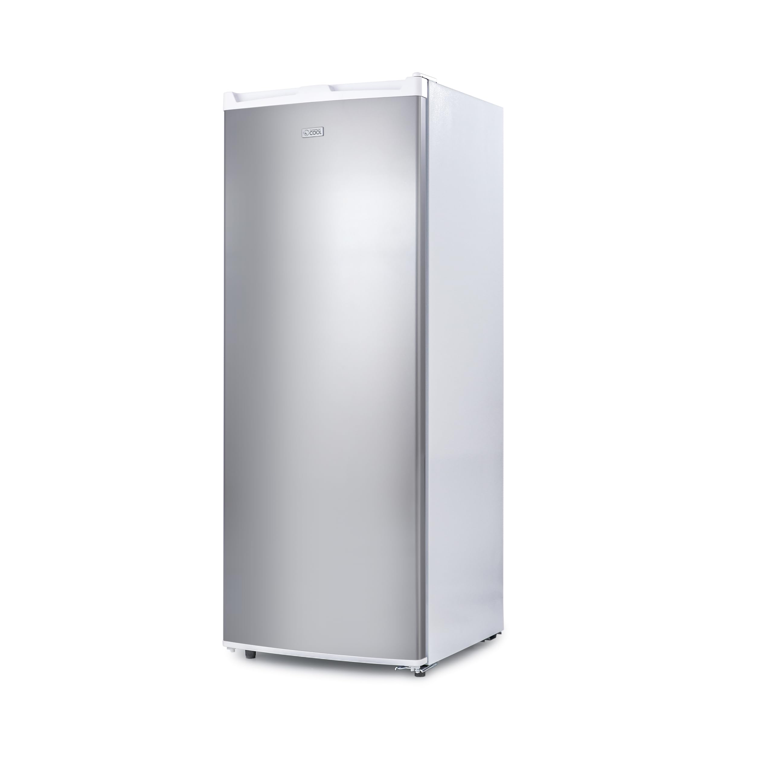 Commercial Cool Upright Freezer, Stand Up Freezer 6 Cu Ft with Reversible Door, White with VCM Door