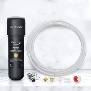 Waterdrop KITA Water Line Connection Kit for WD-10/15/17UA Series, Connect Under Sink Water Filtration System to 𝐑𝐞𝐟𝐫𝐢𝐠𝐞𝐫𝐚𝐭𝐨𝐫 & 𝐈𝐜𝐞 𝐌𝐚𝐤𝐞𝐫