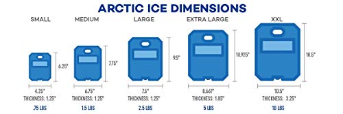 Arctic Ice Chillin' Brew Series Reusable Ice Pack for Coolers, Lunch Boxes, Camping, Fishing, Hunting and More, Freezes at 28F - XX-Large (10 LBS)