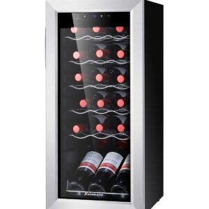 Kalamera KRC-18SS Freestanding Wine Cellars, Black