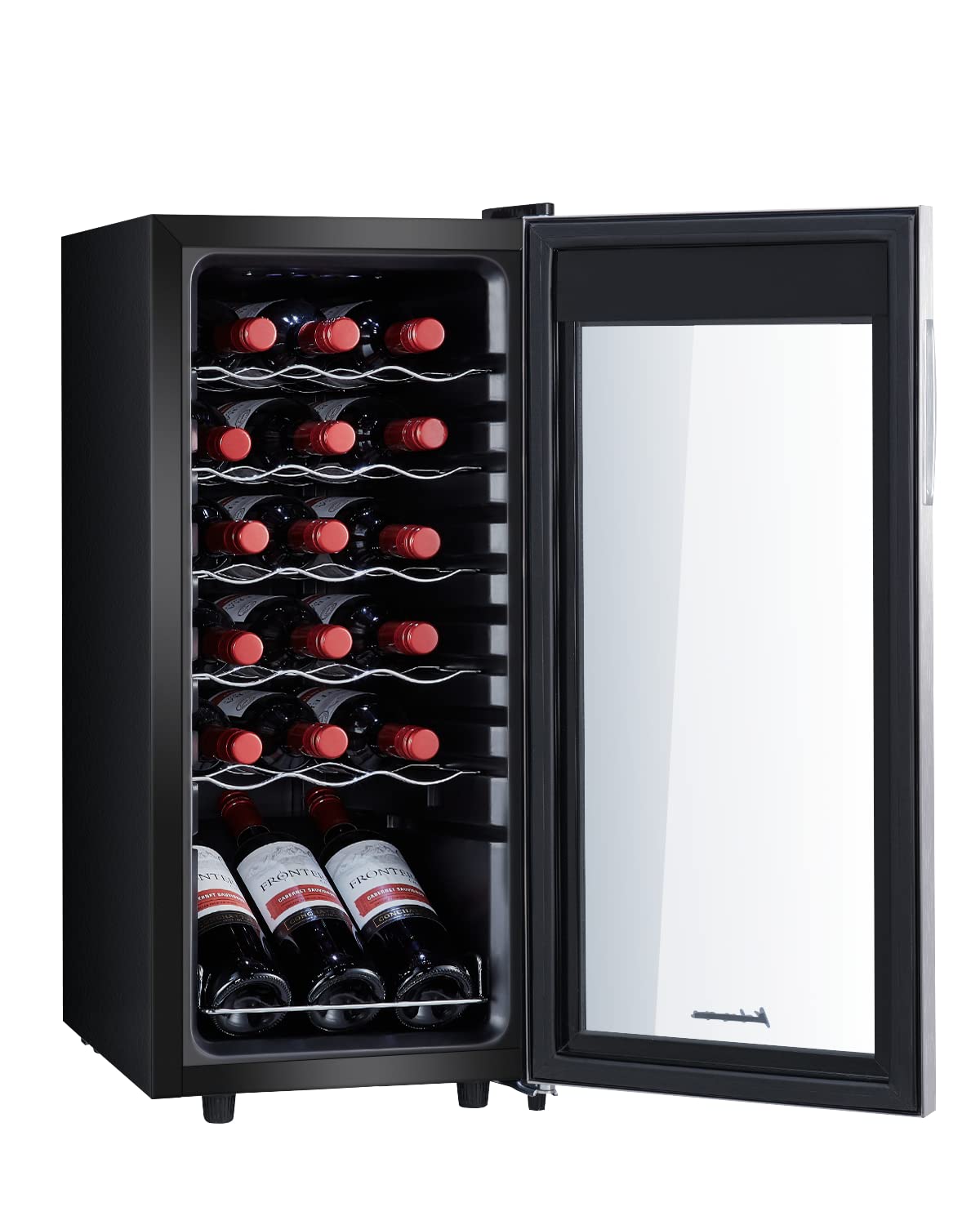 Kalamera KRC-18SS Freestanding Wine Cellars, Black