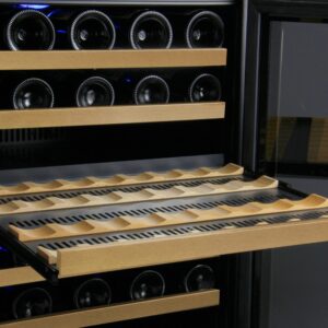 Allavino 24" Wide FlexCount II Tru-Vino 56 Bottle Single Zone Black Right Hinge Wine Refrigerator