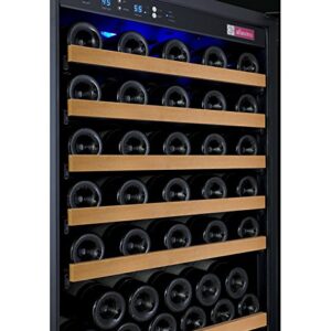 Allavino 24" Wide FlexCount II Tru-Vino 56 Bottle Single Zone Black Right Hinge Wine Refrigerator