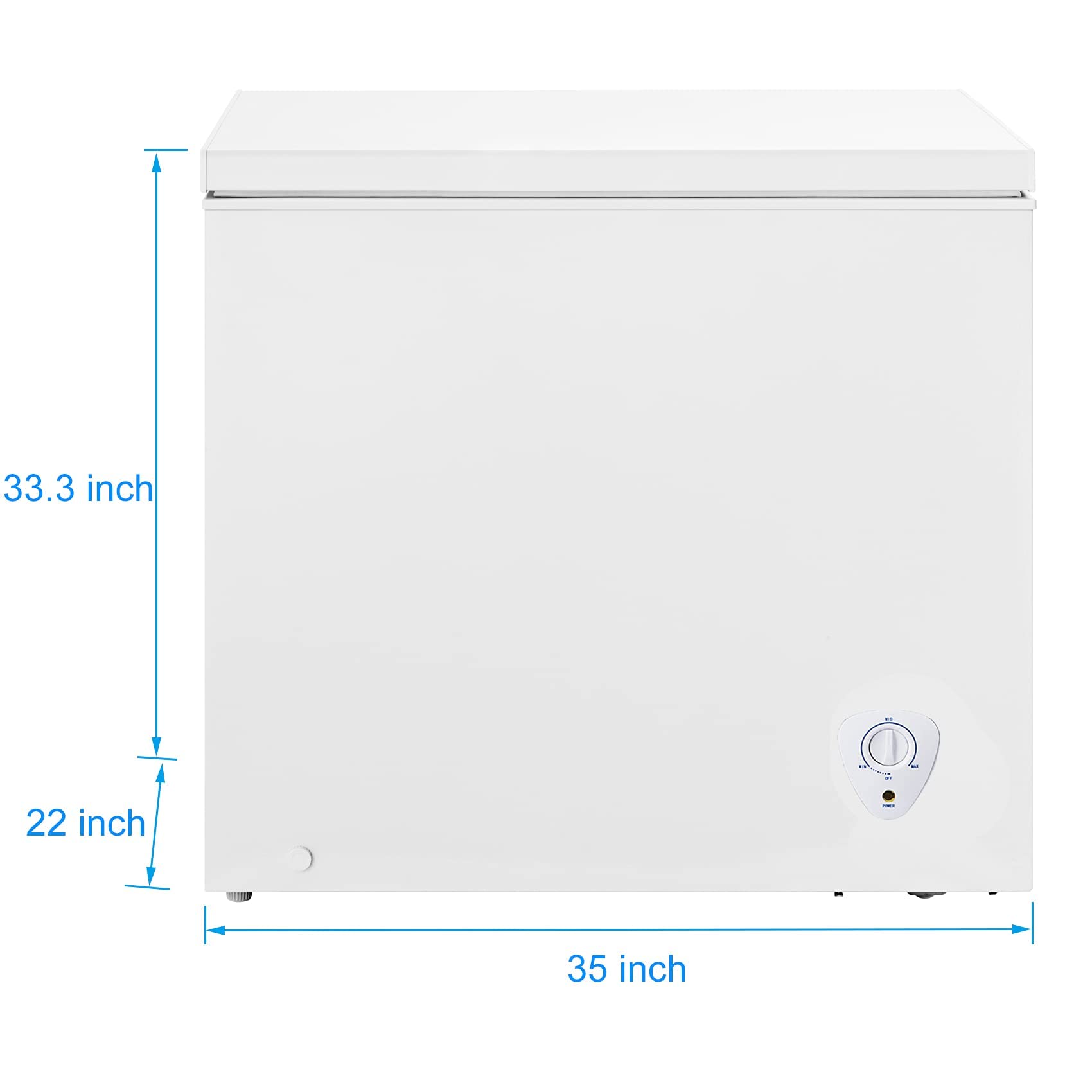 SMETA Deep Freezer Chest Freezer 7.0 Cubic Feet Freezers Chest 8 cu. ft Meat Freezer for Office, Home, Kitchen, Garage Ready Outdoor with Removable Basket Thermostat Control for Apartment Dorm, White