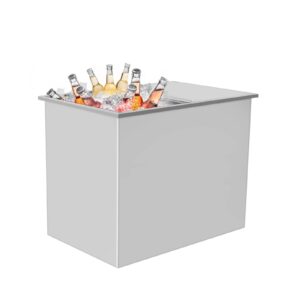 martexbuy drop in ice chest, 27l x 18w x 21h inch stainless steel ice cooler with sliding cover, drop in ice bin outdoor kitchen for cold wine beer beverage