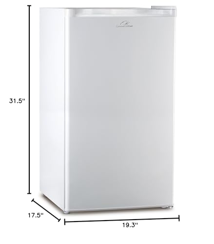 Commercial Cool CCR32W Compact Single Door Refrigerator and Freezer, 3.2 Cu. Ft. Mini Fridge, White