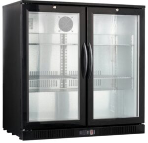 procool refrigeration 2-door glass front counter height back bar beverage cooler; 36" wide
