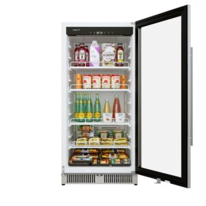 EdgeStar VBM91SS 24 Inch Wide 9.53 Cu. Ft. Commercial Beverage Merchandiser With Temperature Alarm and Reversible Door