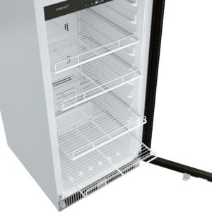 EdgeStar VBM91SS 24 Inch Wide 9.53 Cu. Ft. Commercial Beverage Merchandiser With Temperature Alarm and Reversible Door