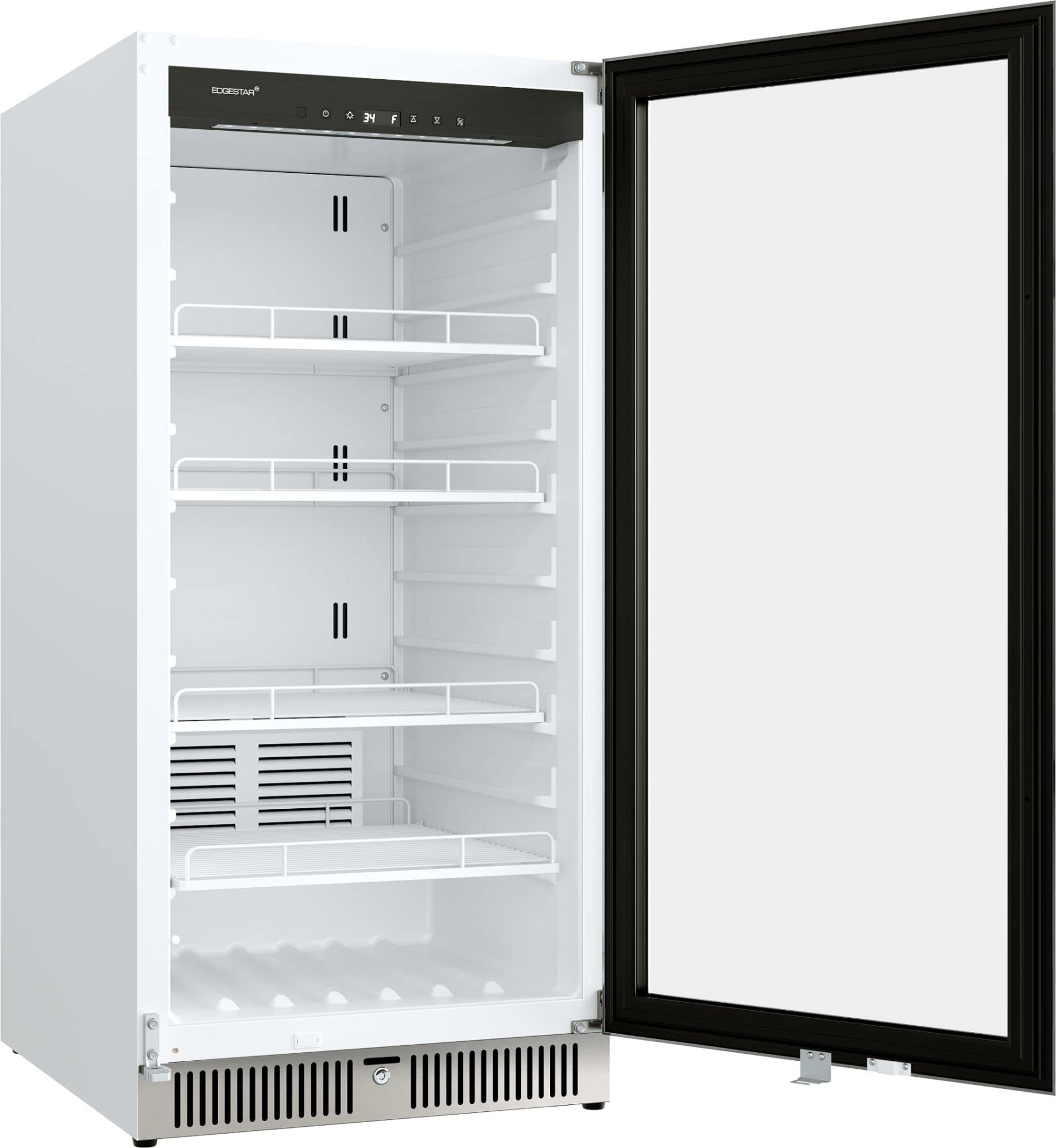 EdgeStar VBM91SS 24 Inch Wide 9.53 Cu. Ft. Commercial Beverage Merchandiser With Temperature Alarm and Reversible Door