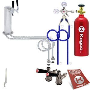 kegco bf 2stck-5t conversion kit, 2 faucet with tank, standard