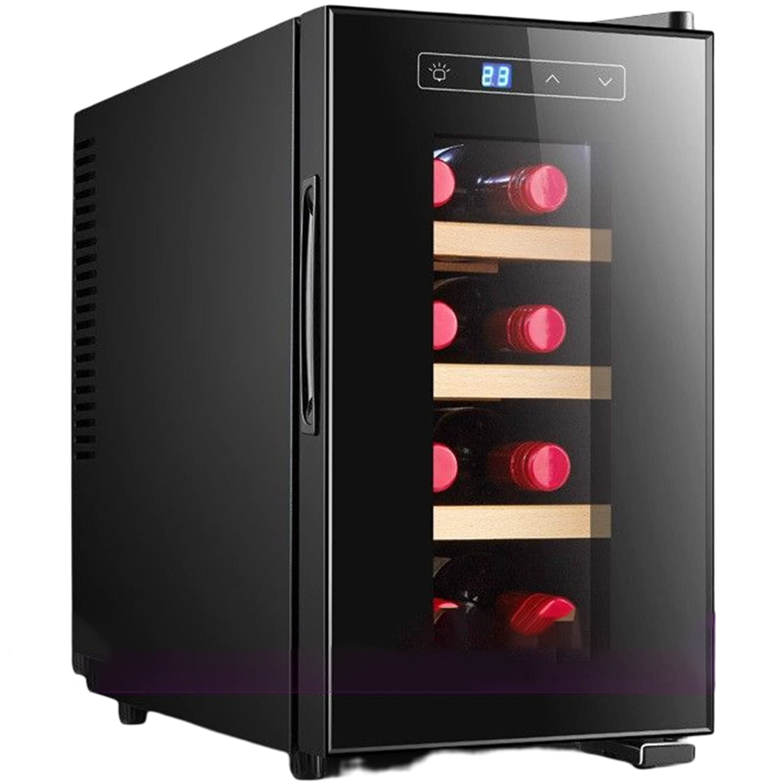 Bottle Wine Cooler Fridge with Digital Touch Screen Controls & LED Light,Stand,23L