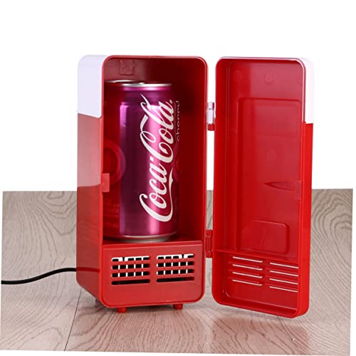 BESPORTBLE mininfridge Single Door Mini Fridge Beverage cooler mini USB refrigerator USB powered fridge small Refrigerator Portable Cooler Warmer Bar Fridge travel dual purpose heater white