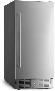 watoor 15 inch built-in fridge stainless steel beverage cooler under counter refrigerator with 36-61°f temperature range - soda and beer refrigerator