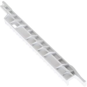 wr72x21684 right drawer slide rail - compatible ge refrigerator parts - replaces ap5986502 3527786 ps11726971 - it is approximately 14 inches long & 2 inches wide - made of durable white plastic
